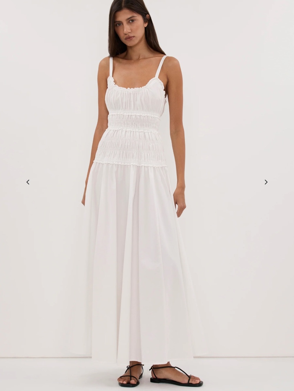 Dissh Toby White Cotton Midi Dress